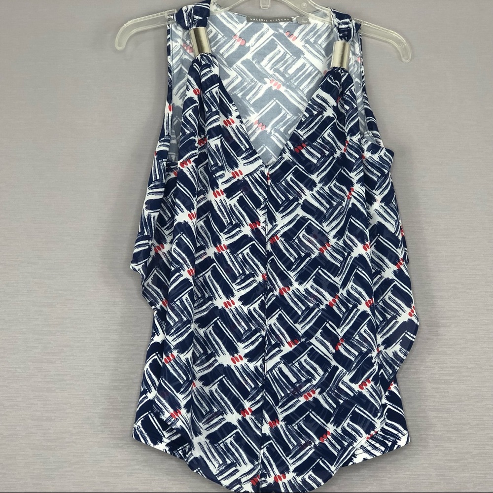 Valerie Stevens Flounce Tank Top. SZ S